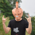 Middle Finger Full-Head Prank Mask – Funny Halloween Costume Prop
