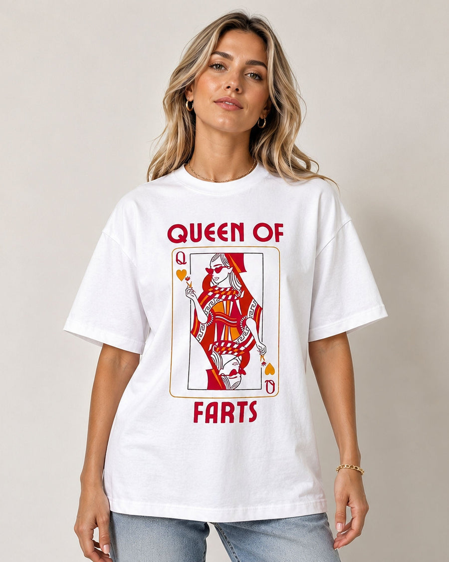 Queen Of Farts Playing Card Graphic Tee