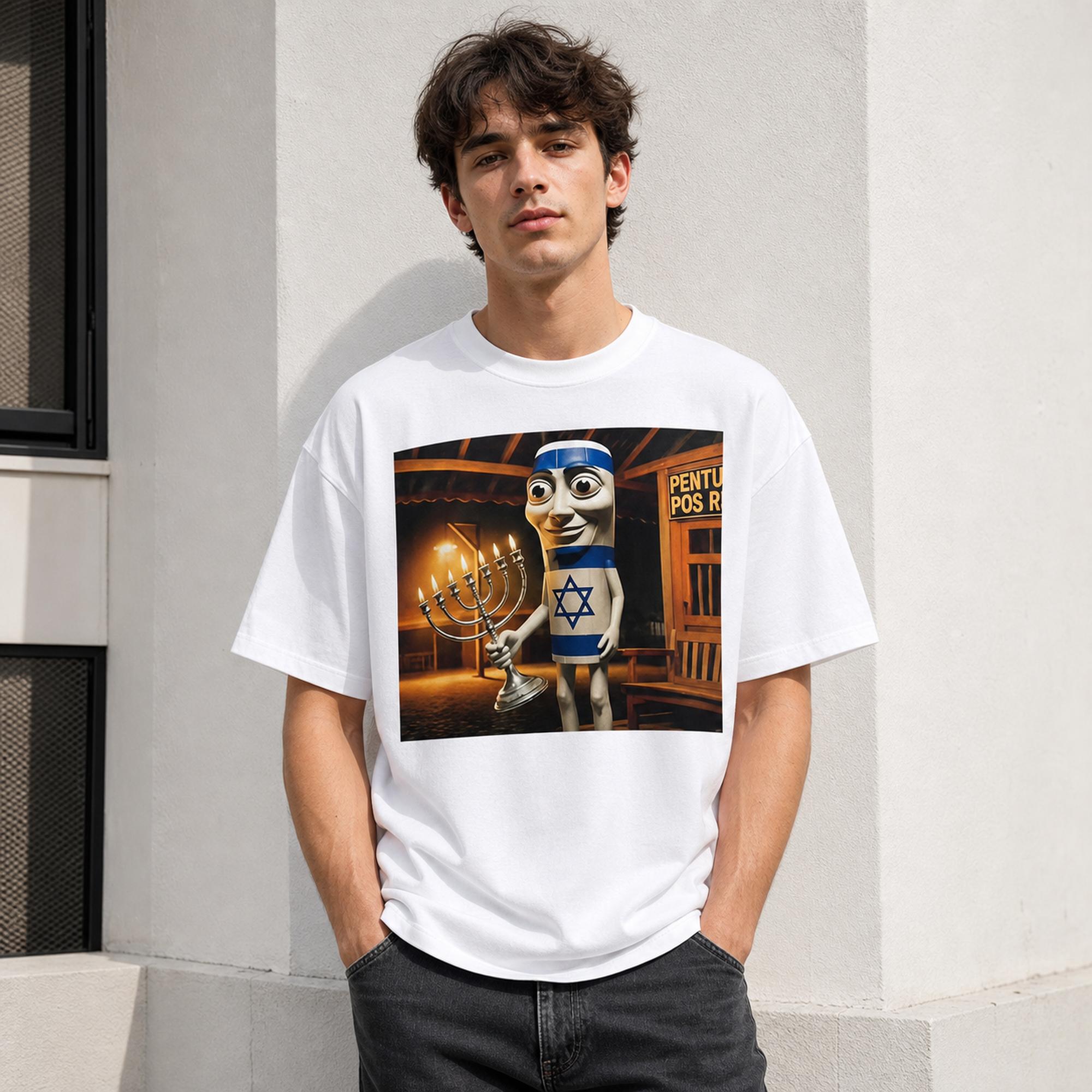 Funny Tung Tung Sahur Jewish Graphic Tee front print product photo 02 | Diya Glow