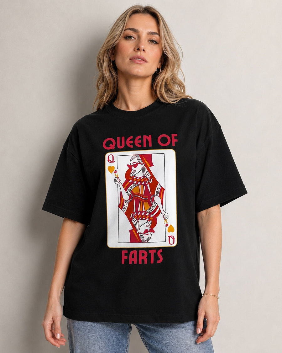 Queen Of Farts Playing Card Graphic Tee