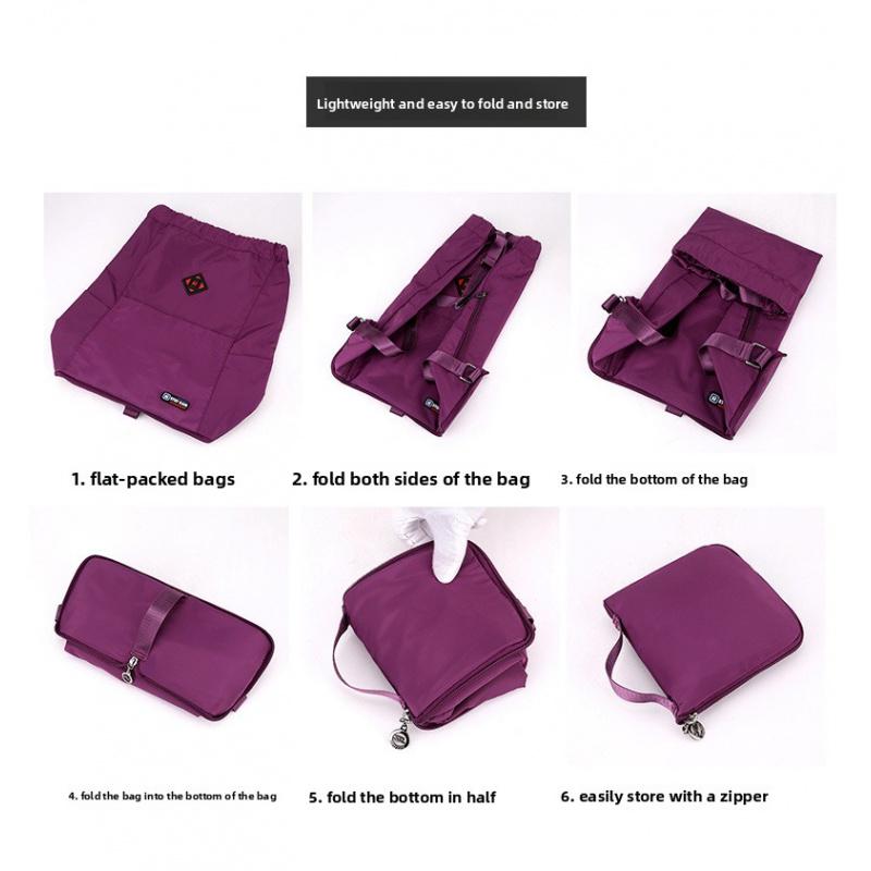 Foldable Drawstring Backpack – Water-Repellent Gym & Travel Bag