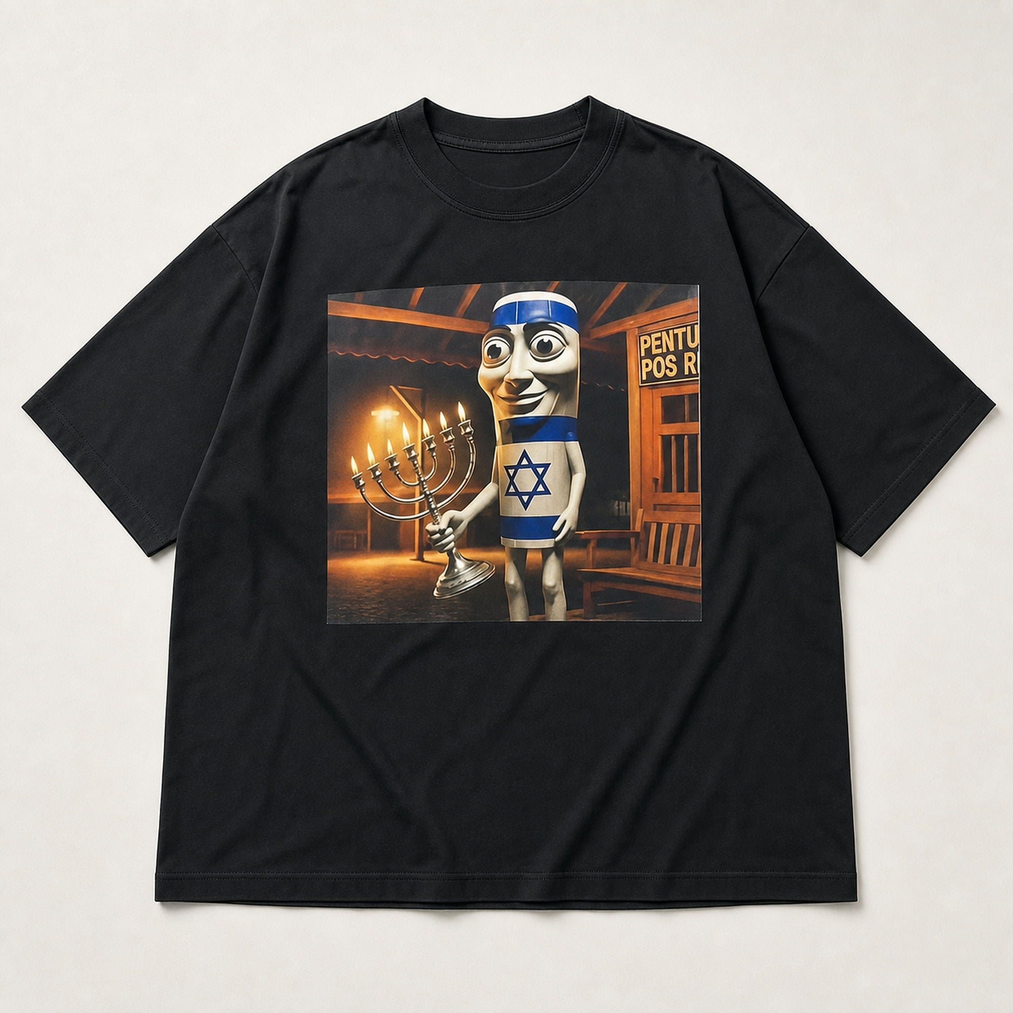 Funny Tung Tung Sahur Jewish Graphic Tee front print product photo 03 | Diya Glow