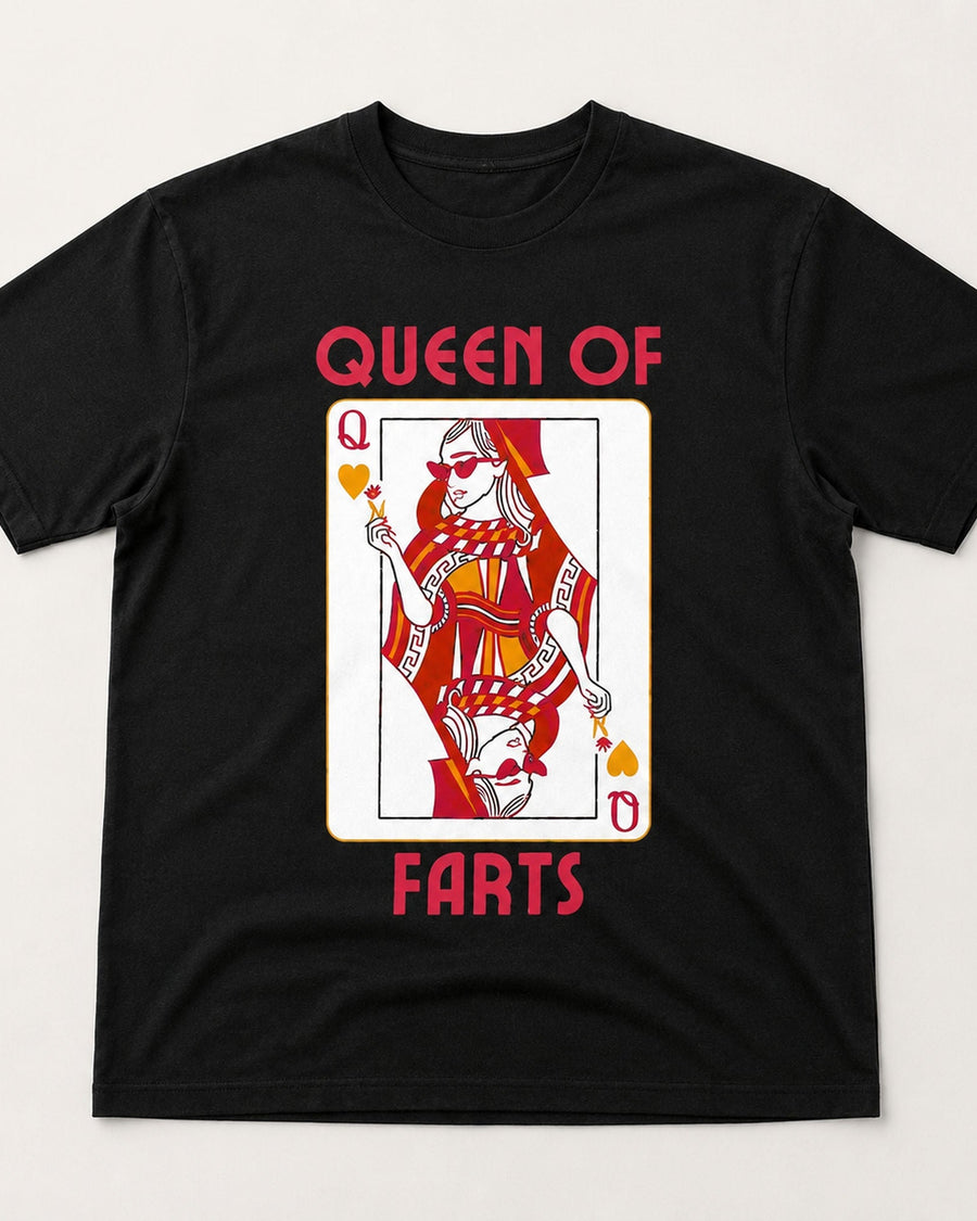 Queen Of Farts Playing Card Graphic Tee