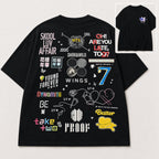 BTS 2026 Tour Graphic Tee front print product photo 03 | Diya Glow