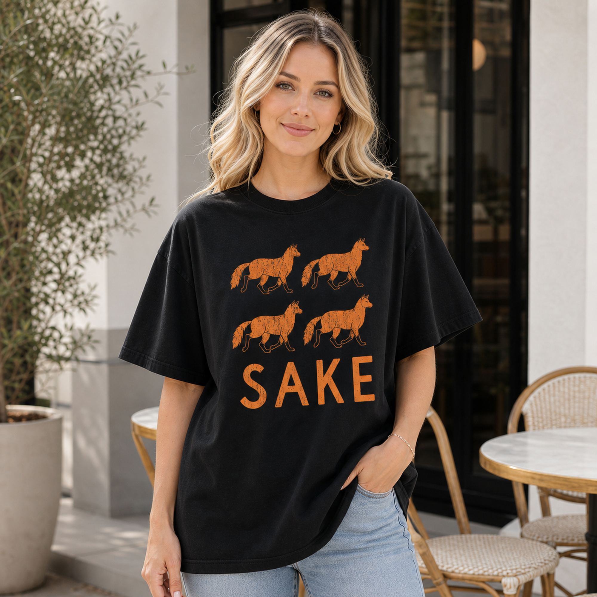 For Fox Sake Funny Graphic Tee front print product photo 03 | Diya Glow