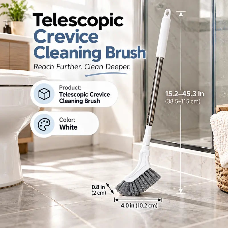 Telescopic Crevice Cleaning Brush – Stainless Steel Long Handle