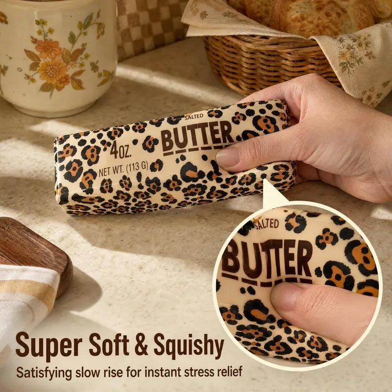 Leopard Print Butter Squishy – Super Soft Slow-Rising Fidget Toy