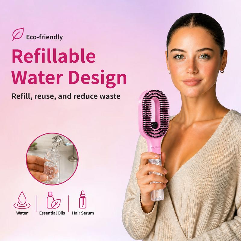 3-in-1 Mist Spray Hair Brush – Detangling & Smoothing Comb