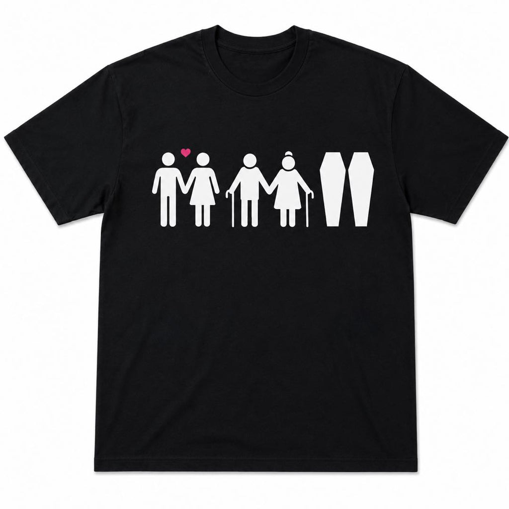 Till Death Do Us Part Funny Relationship Graphic T-Shirt | Dark Humor Couple Tee