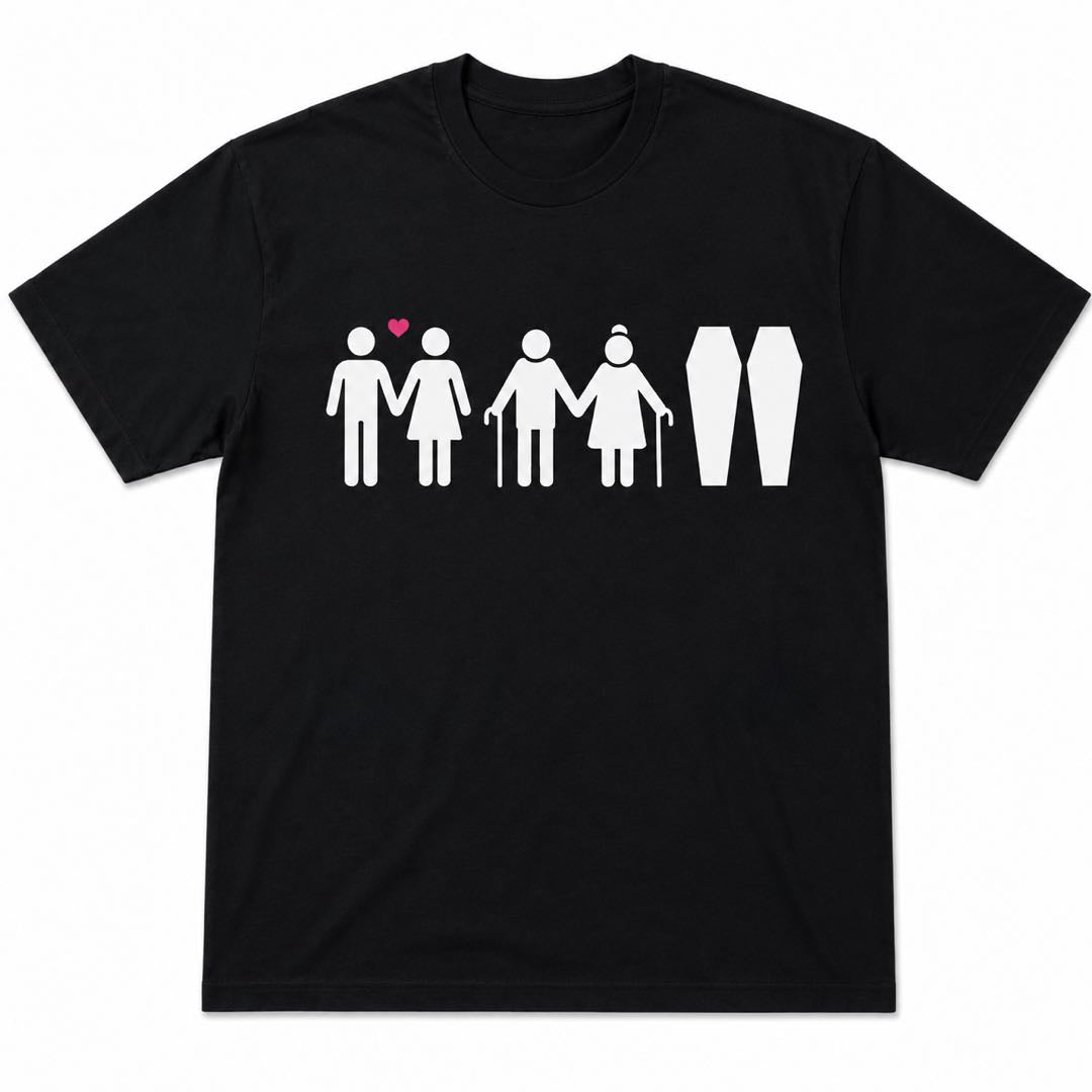 Till Death Do Us Part Funny Relationship Graphic T-Shirt | Dark Humor Couple Tee