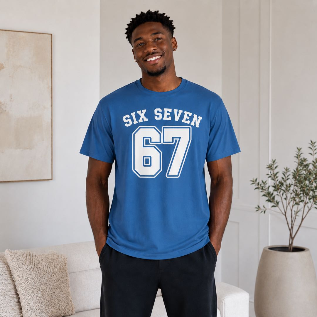 Wear the Number Everyone Notices – SIX SEVEN 67 Vintage Streetwear T-Shirt | Retro Athletic Graphic Tee