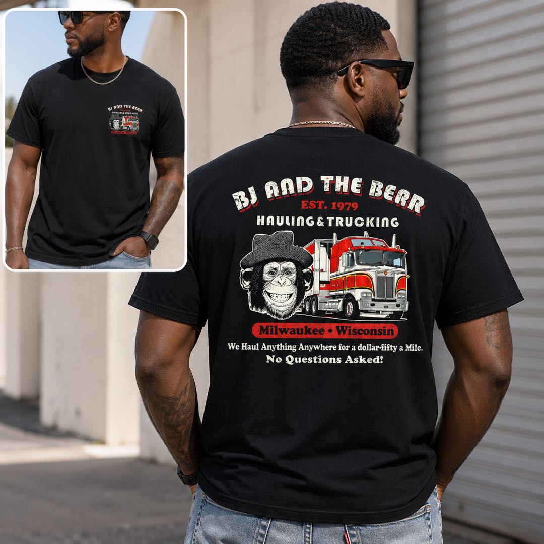 Legends Remember BJ & The Bear Vintage Trucker T-Shirt | Retro Hauling Graphic Tee