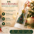 Recordable Christmas Message Bottle – 8" Snowy Tree Keepsake