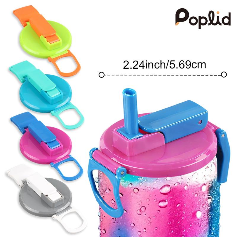 4-Pack Reusable Soda Can Lids with Straws – One-Click Covers
