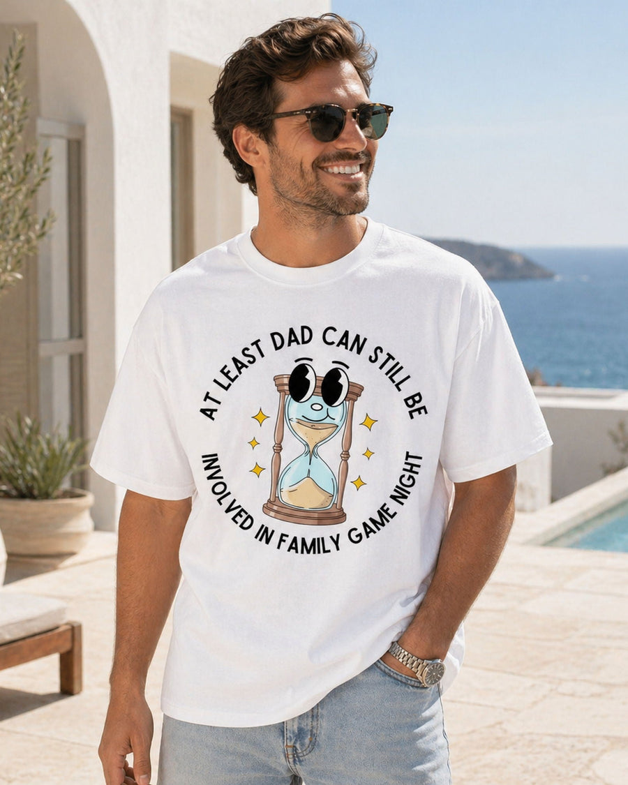 At Least Dad Can Still Be Involved In Family Game Night Graphic Tee
