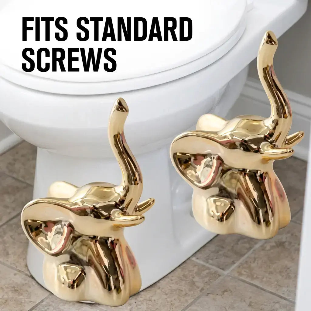 Gold Hand-Gesture Toilet Bolt Caps – 2 Sets Decorative Covers