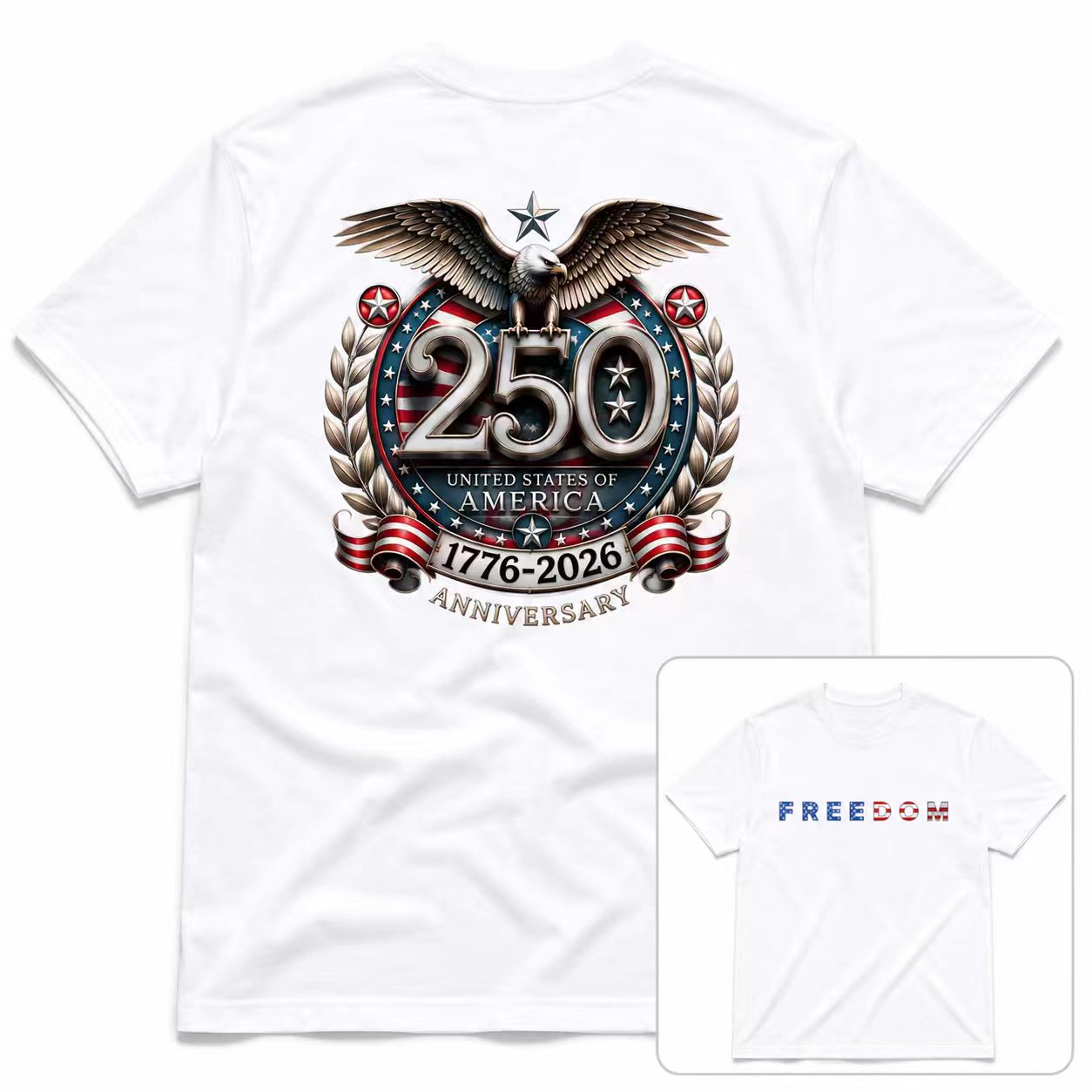 Born Free. Proud American. 250th Anniversary Tee