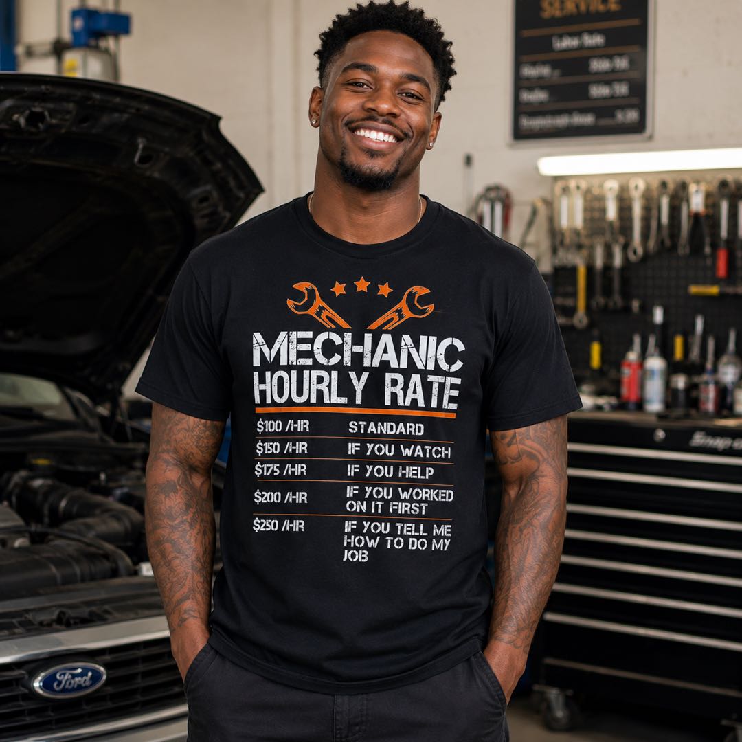 Every Mechanic Needs This Shirt  – Mechanic Hourly Rate Tee-funny T-shirt
