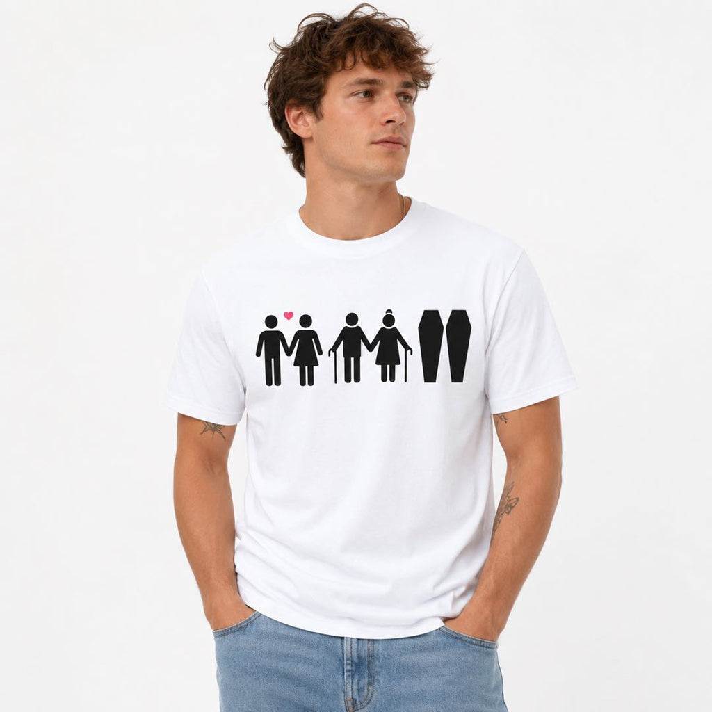 Till Death Do Us Part Funny Relationship Graphic T-Shirt | Dark Humor Couple Tee