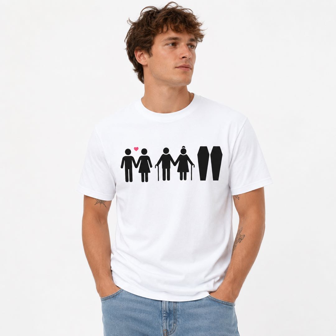 Till Death Do Us Part Funny Relationship Graphic T-Shirt | Dark Humor Couple Tee
