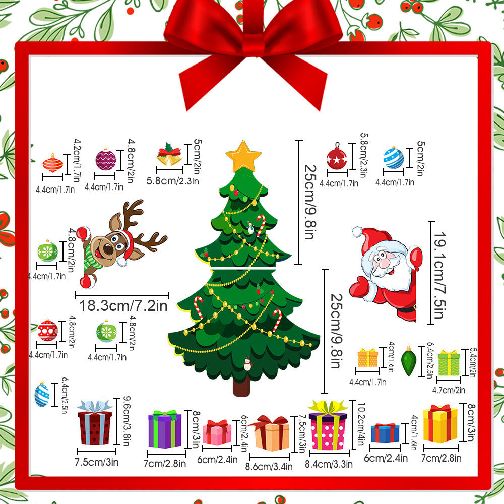 DIY Magnetic Christmas Tree Set – Repositionable Holiday Fridge Decor