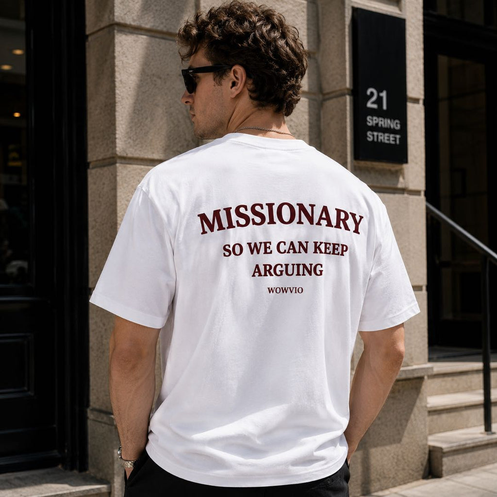 Missionary So We Can Keep Arguing Tee – Viral Relationship Joke Shirt