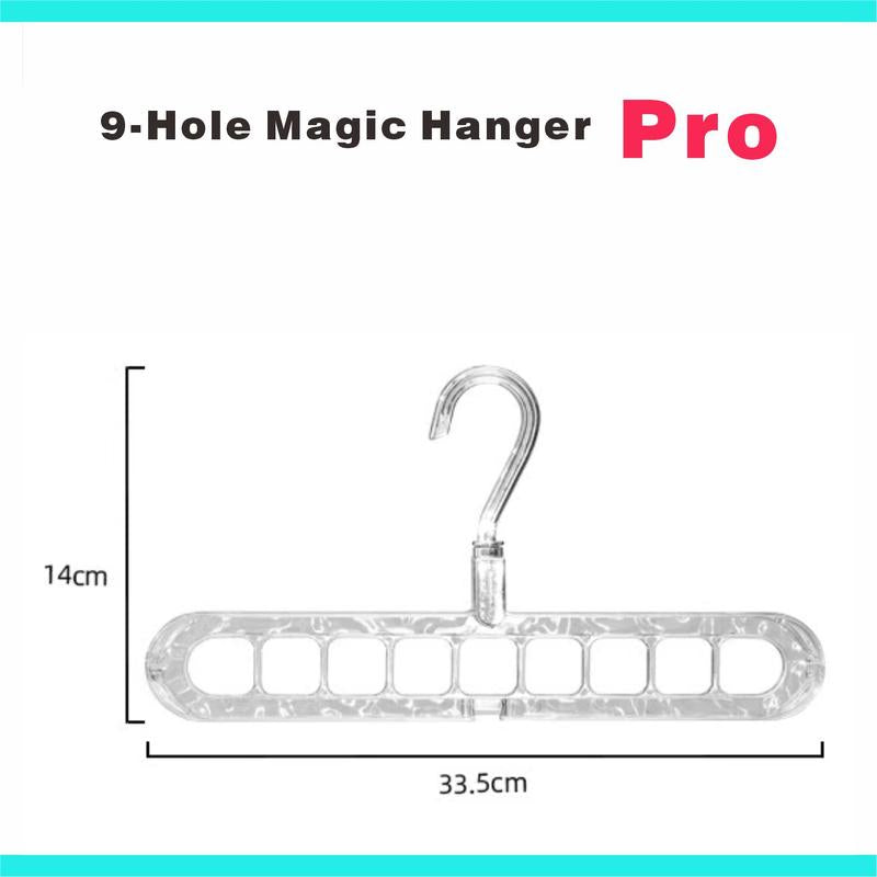 2-Pack 9-Hole Space-Saving Hanger Organizers – Closet Storage Racks