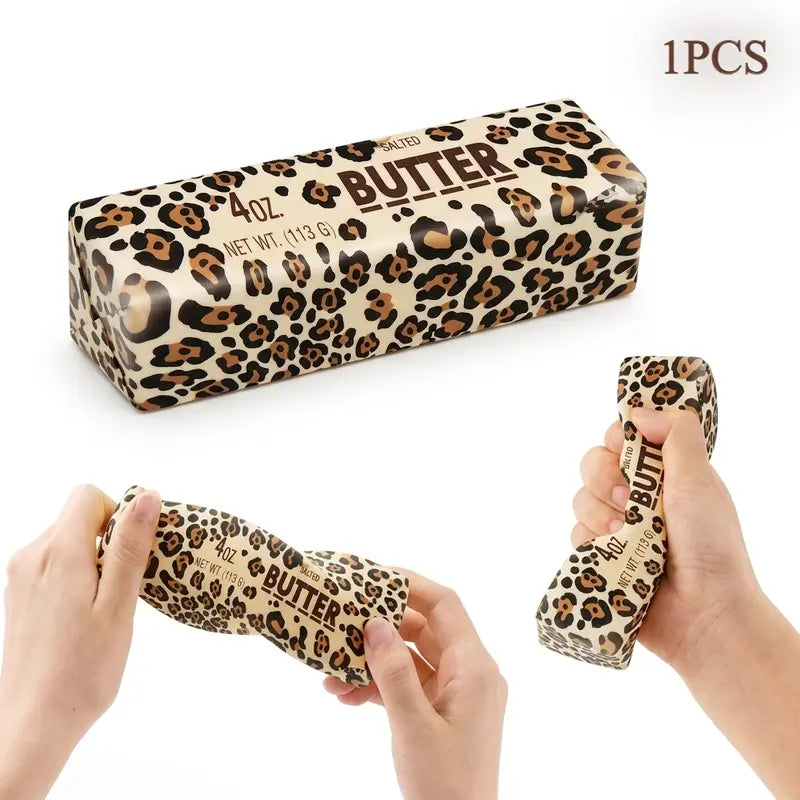 Leopard Print Butter Squishy – Super Soft Slow-Rising Fidget Toy