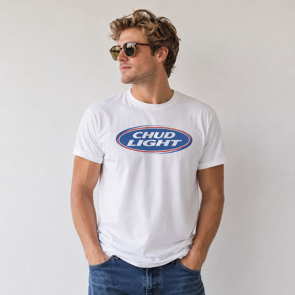 CHUD LIGHT Funny Graphic Tee – The Beer Shirt That Gets Everyone Talking