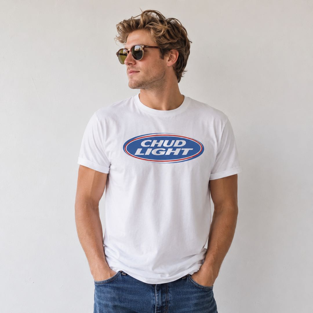 CHUD LIGHT Funny Graphic Tee – The Beer Shirt That Gets Everyone Talking
