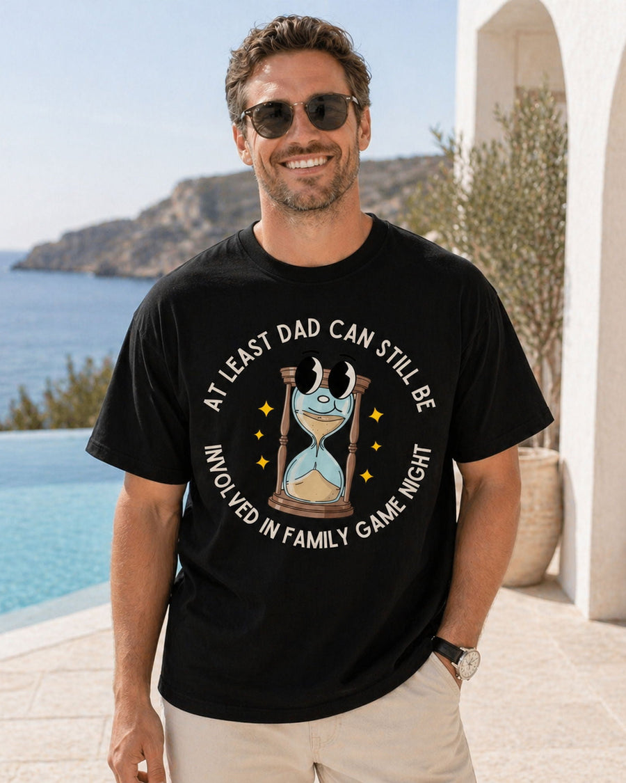 At Least Dad Can Still Be Involved In Family Game Night Graphic Tee