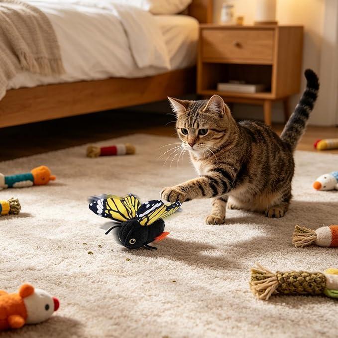 USB Rechargeable Butterfly Cat Toy – Automatic Interactive Teaser