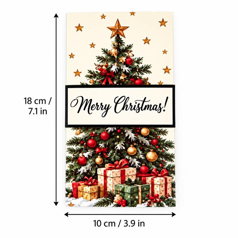 4PCS DIY Pull-Out Christmas Cards – Hidden Surprise Gift Card Holders