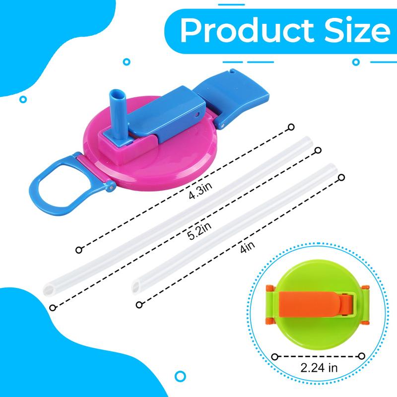 4-Pack Reusable Soda Can Lids with Straws – One-Click Covers