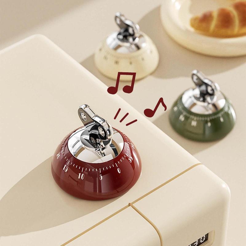 Vintage Magnetic Kitchen Timer – 60-Minute Mechanical Countdown