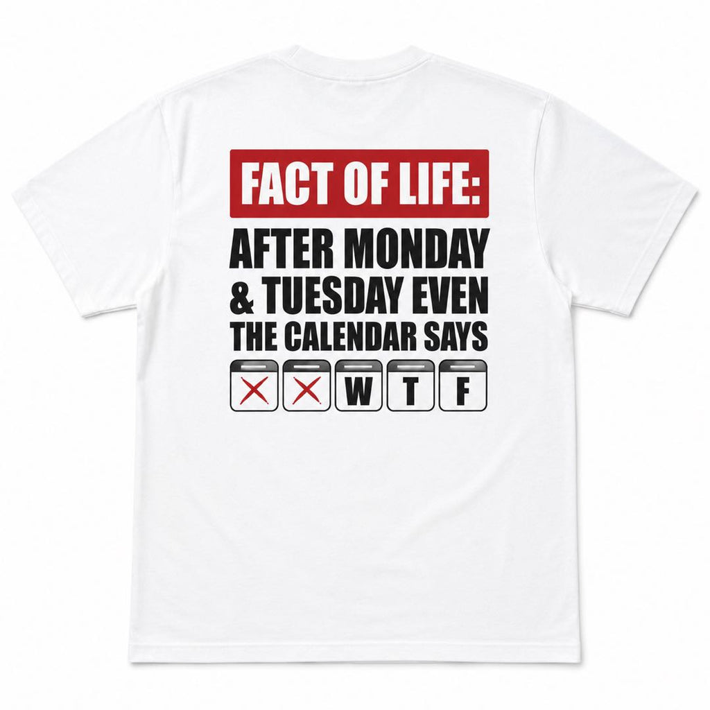 Survived Monday & Tuesday? The Calendar Says WTF Funny Graphic Tee