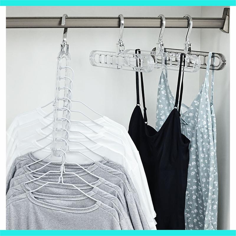 2-Pack 9-Hole Space-Saving Hanger Organizers – Closet Storage Racks