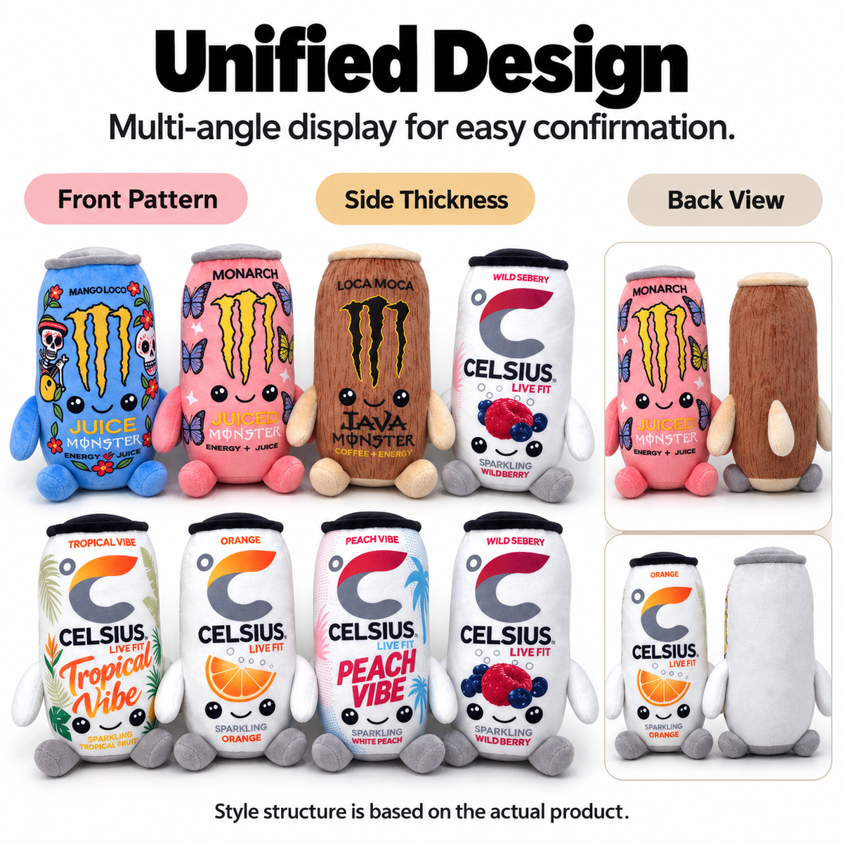 Cute Energy Drink Can Plush Toy – 8.7" Novelty Plushie
