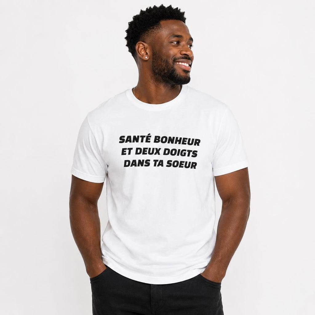 The French Toast Funny T-Shirt | Santé Bonheur Graphic Tee | Viral European Humor Shirt