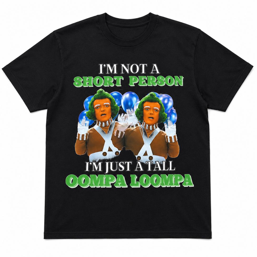 Short Kings Unite – Funny Tall Oompa Loompa Graphic T-Shirt