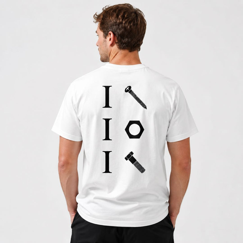 Funny Mechanic T-Shirt | I Love I Screw I Bolt Graphic Tee | Handyman Tool Humor Shirt