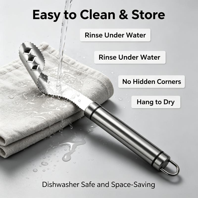 Stainless Steel Pepper Corer & Deseeder – Serrated Core Remover