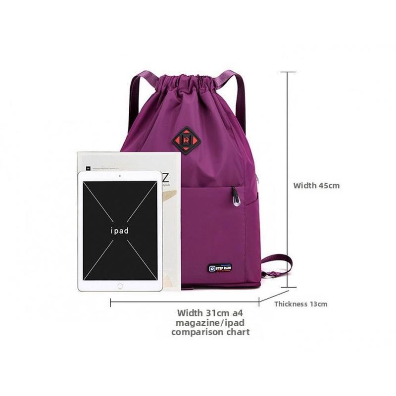 Foldable Drawstring Backpack – Water-Repellent Gym & Travel Bag