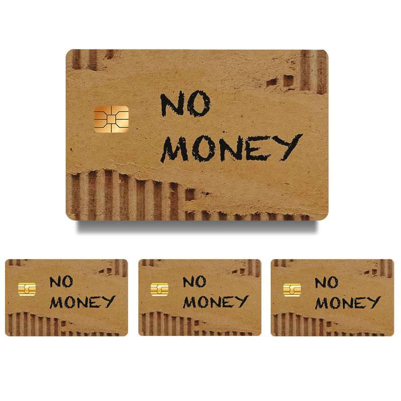 Funny Cardboard-Style Credit Card Skins – NO MONEY & TRUST ME