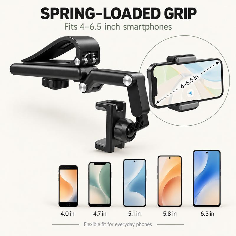 Foldable Car Sun Visor Phone Holder – 360° Adjustable Mount
