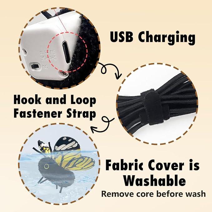 USB Rechargeable Butterfly Cat Toy – Automatic Interactive Teaser