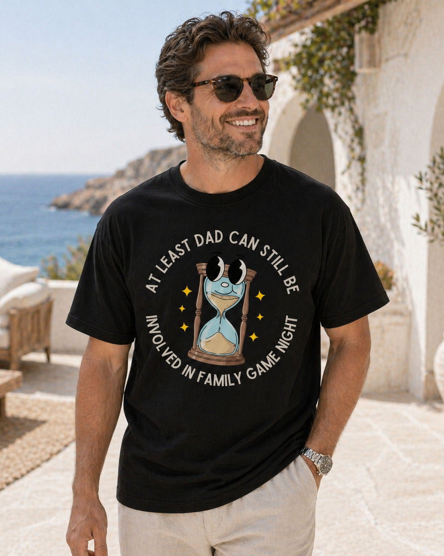 At Least Dad Can Still Be Involved In Family Game Night Graphic Tee