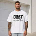 GOAT God Over All Things Faith Graphic Tee front print product photo 03 | Diya Glow
