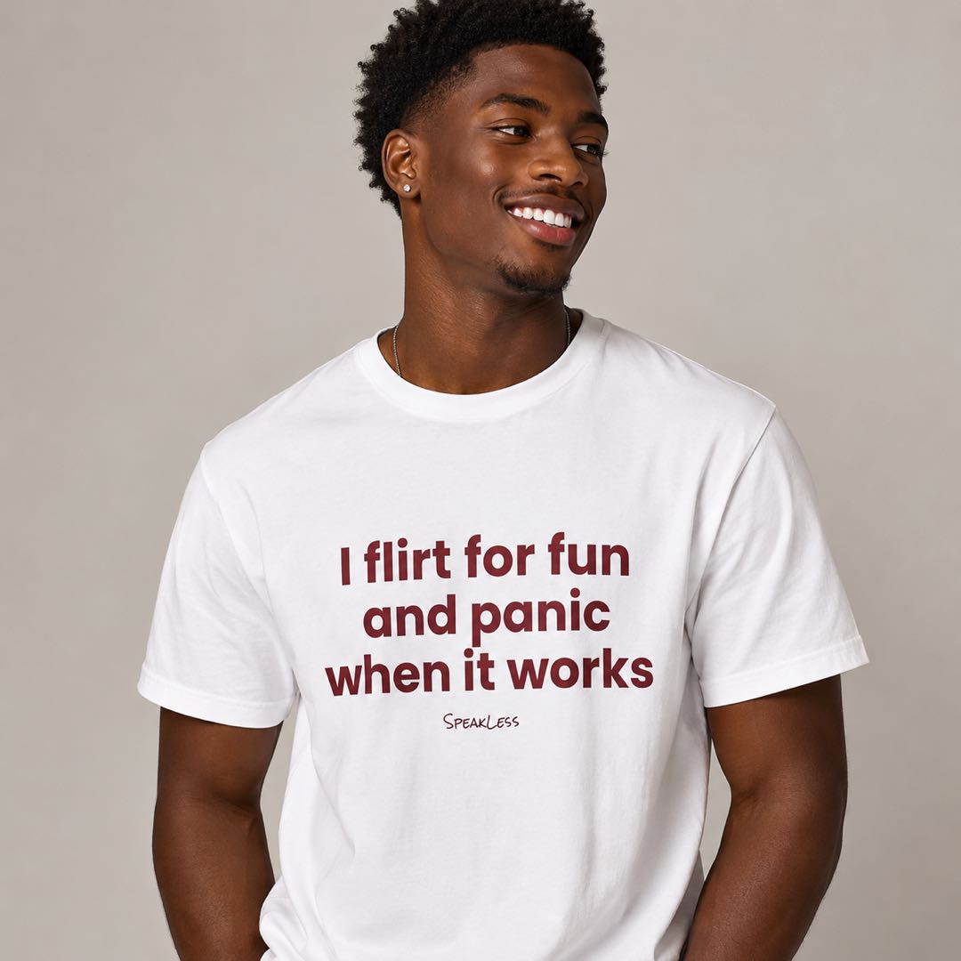 If This Is You, You Need This Shirt | I Flirt For Fun And Panic When It Works Funny Graphic Tee