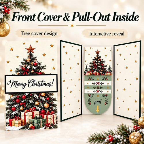 4PCS DIY Pull-Out Christmas Cards – Hidden Surprise Gift Card Holders